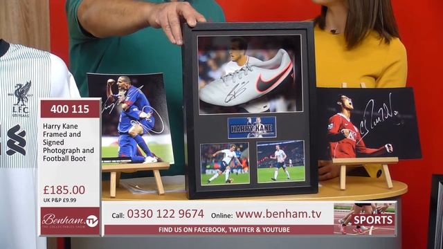 Football memorabilia including Harry Kane signed boot, Ronaldo autograph and Mo Salah signed shirt смотреть онлайн