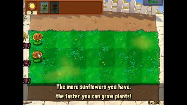 #1 Let's Play Plants vs Zombies: Level 1-1 to 1-3 смотреть онлайн