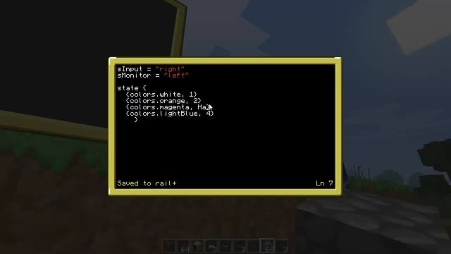 ComputerCraft - массивы, цвета и начало задачки смотреть онлайн