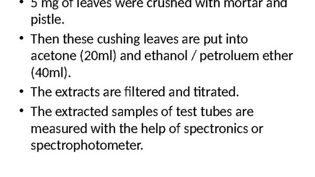 chlorophyll Evaluation Mesurement смотреть онлайн