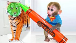 Малыш Чичи рисует большим карандашом|Чичи и тигр|Малыш Чичи