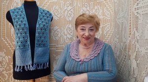 Шарфик с карманами. Мастер-класс по вязанию крючком от О. С. Литвиной.