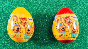 Три кота. Распаковка игрушек с героями мультфильмов.