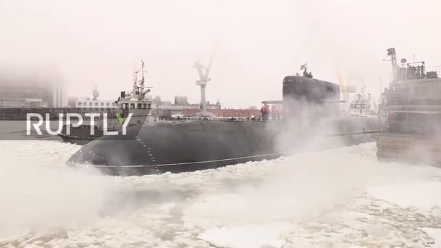 Russia Podmoskovye nuclear submarine joins Northern Fleet in Severodvinsk смотреть онлайн