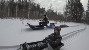 Мотобуксировщик Альбатрос XLV9
Мчим на рыбалку по глубокому снегу!