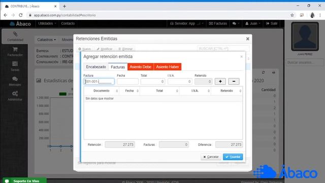 Ábaco | ¿Cómo registrar Retenciones Emitidas? смотреть онлайн