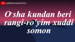 Chilparchin -Shoxrux (Lyrics) (Musiqa matni).        #lyrics #shoxrux #chilparchin# music#uzbekmusi