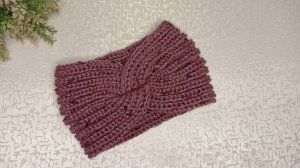 Повязка на голову спицами