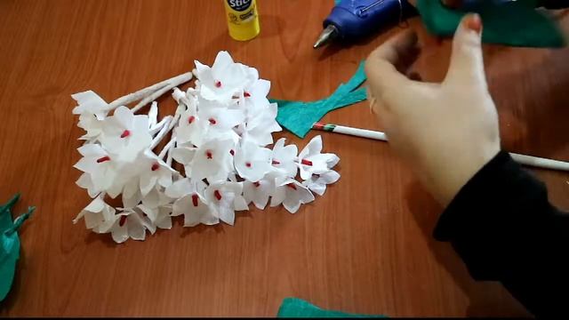 DIY BUKET BUNGA PUTIH HYDRANGEA//CARA MEMBUAT BUKET BUNGA