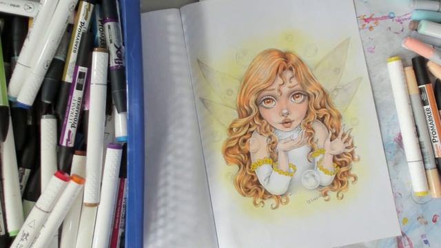 Fairy Dust Timelapse - Christine Karron - Colouring Heaven Fledging Fairies смотреть онлайн