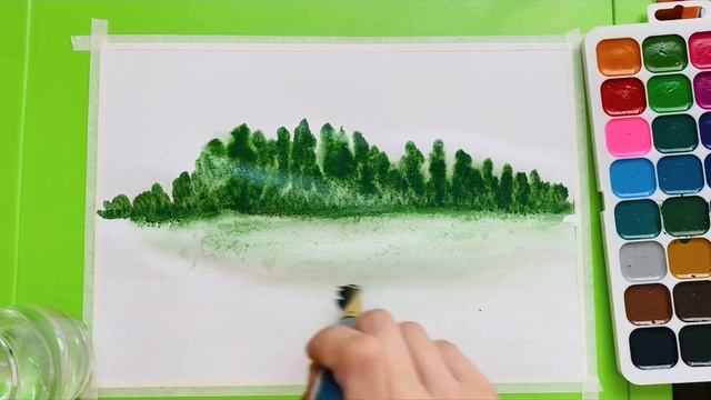 Көктем. Ең оңай сурет салу. Акварель бояуымен жұмыс.          #art #artist #stepbystep #acrylic