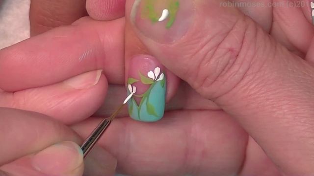 Nail Art | DIY Easy White Flowers on Mint Nails Design Tutorial смотреть онлайн