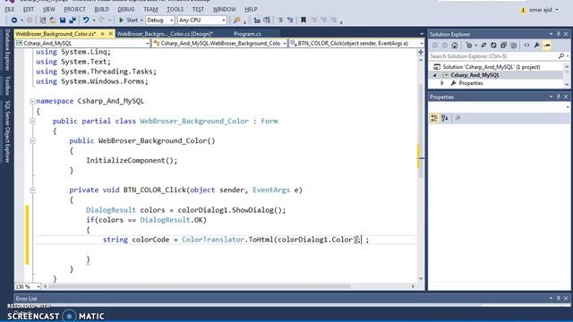 C# - Change A WebBrowser Control background color Using ColorDialog In C# [ with source code ] смотреть онлайн