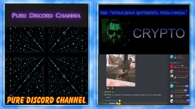 ТЕМА - "ЧЕСТНЫЕ ДЕНЬГИ. КРИПТОВАЛЮТЫ. ПЛЮСЫ И МИНУСЫ." . Pure. Discord. смотреть онлайн
