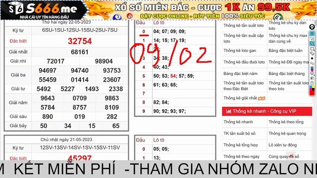 Đề Về 54 Đánh Lô Gì Ngày 23/05/2023, soi cầu miền bắc, thiên mệnh soi cầu xsmb смотреть онлайн