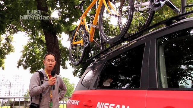 Fabian Cancellara's custom Leaders Yellow Trek Domane смотреть онлайн
