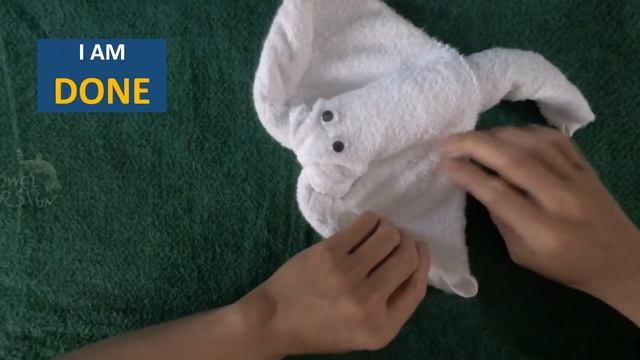 Towel design tutorial - one medium towel to design a Stingray into an art #2 смотреть онлайн