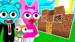 У СПРУНКОВ РОДИЛСЯ РЕБЁНОК и Я ПОСТРОИЛ ИМ ДОМ в МАЙНКРАФТ