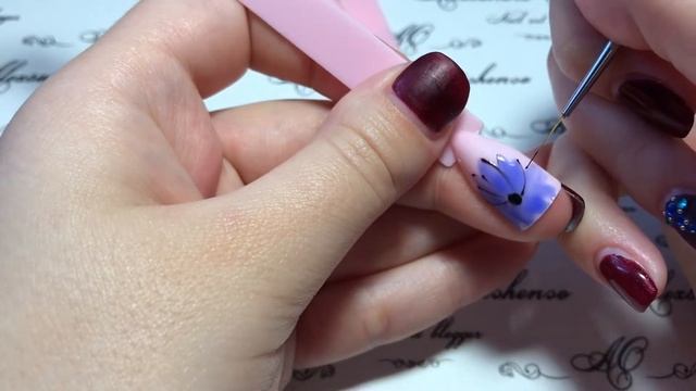 Нежные цветочки на ногтях смотреть онлайн