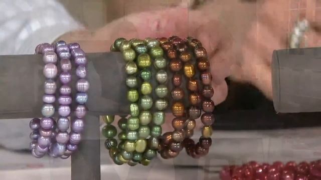 Honora Cultured Pearl Set of 3 Stretch Bracelets on QVC смотреть онлайн