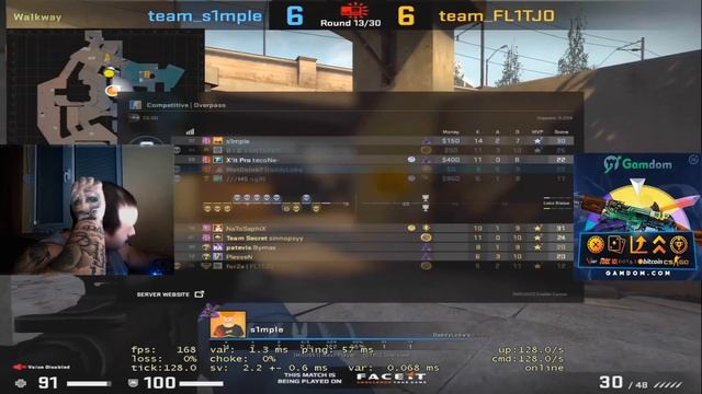 🔴LOBA В ШОКЕ ОТ ИГРЫ S1MPLE с AWP; СИМПЛ ДЕЛАЕТ 27 КИЛОВ НА FPL