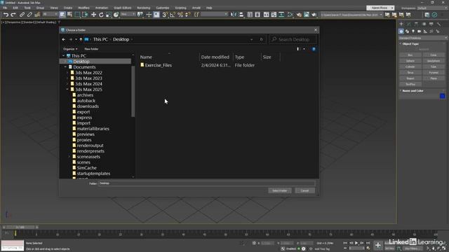 03 - Создание папок проекта в 3ds Max 2025 смотреть онлайн