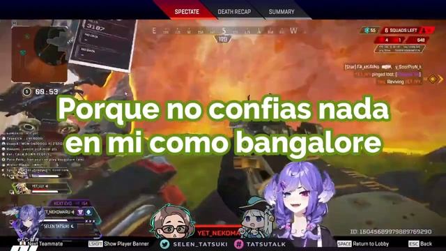 Selen y Bobon discuten en Apex "Bangalore" (NT: es un personaje de apex) смотреть онлайн