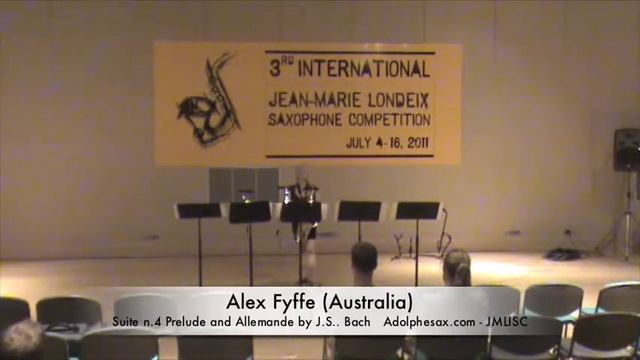 3rd JMLISC: Alex Fyffe (Australia) cello suite n.4 J.S. Bach смотреть онлайн