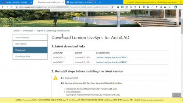 how to download lumion 9 live sync plugin for Archicad