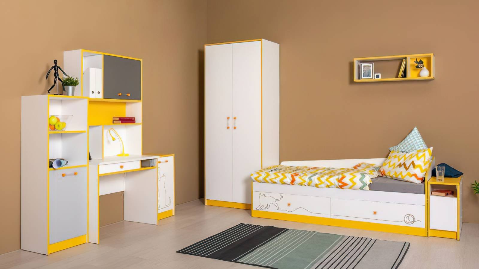 Альба-Альфа 11.21 Кровать с ящиками 80х190 см с ЛДСП основанием смотреть онлайн