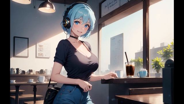 Lofi Music For A Coffee Time 🌸 Good Vibes & Anime Art 🌸 Relax And Study