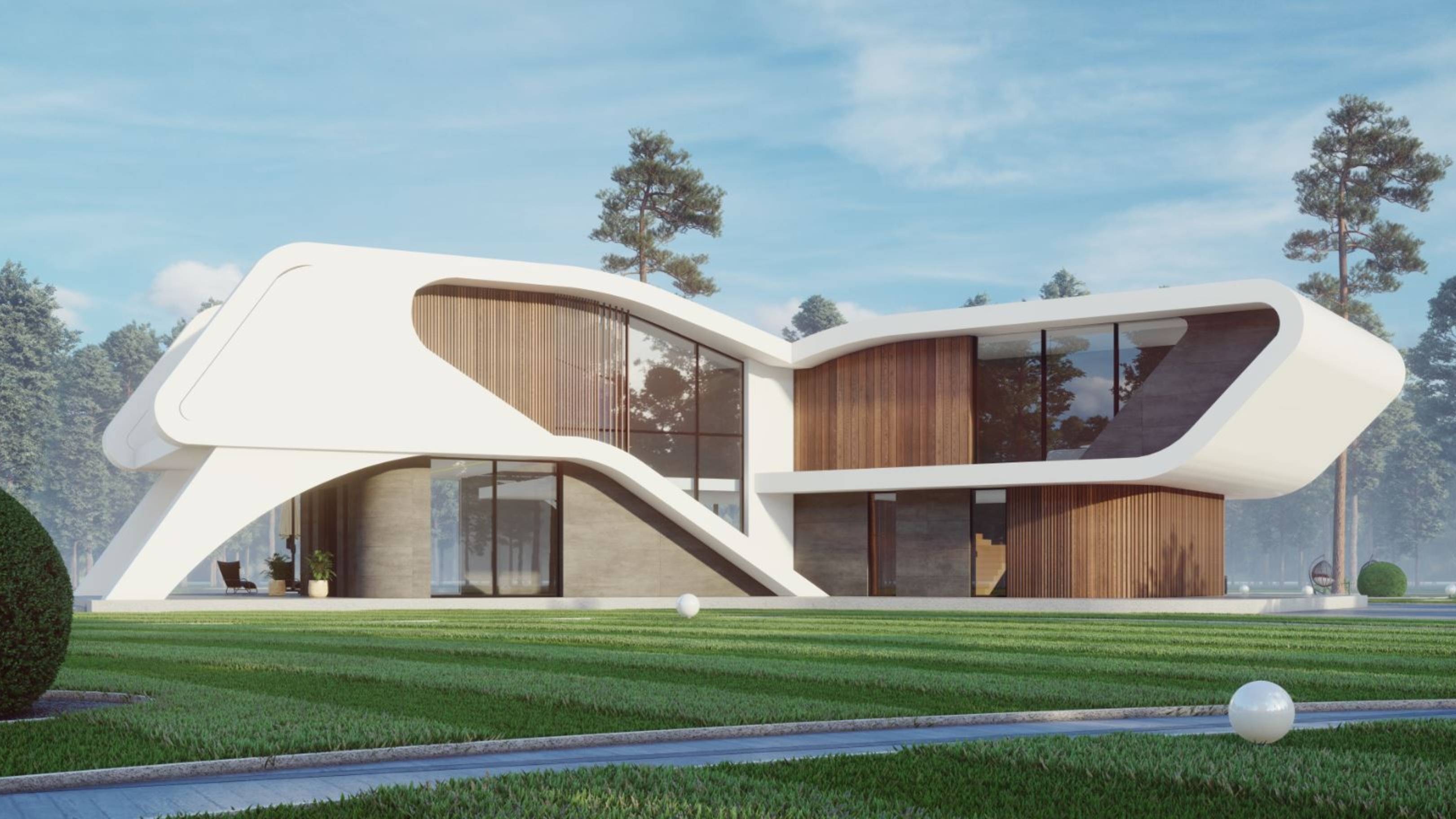 Частная вилла в Турции, Бодрум. Авторский стиль CYBER HIGH-TECH.