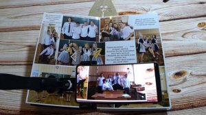 Выпускной альбом 9-11 класс на 4 разворота с оживающими фото