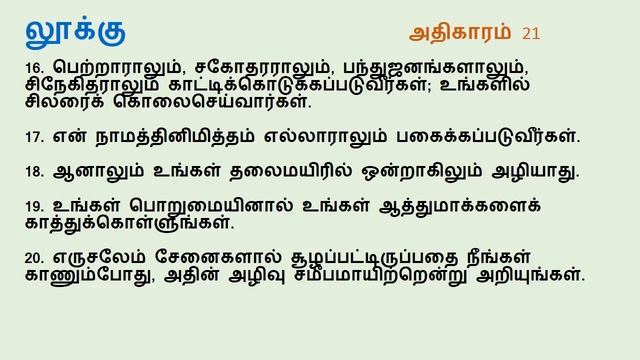 Luke Chapter 21 | Tamil Audio Bible смотреть онлайн