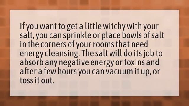 What does putting salt in the corners of your house do? смотреть онлайн