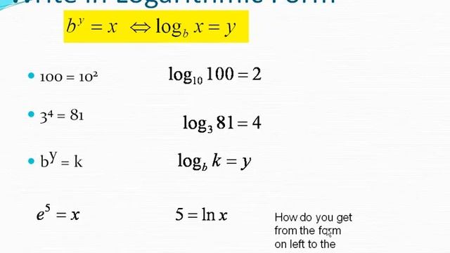 Introduction to Logarithms, Evaluating Logs and Writing in Log Form смотреть онлайн