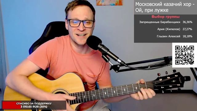 Московский казачий хор - Ой при лужке 🎶 кавер на гитаре и аккорды смотреть онлайн
