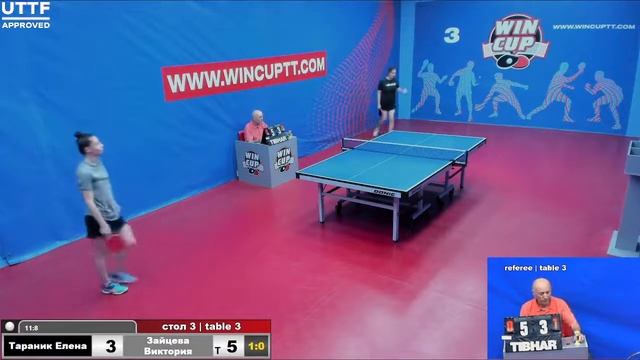 Тараник Елена 3-0 Зайцева Виктория Турнир Восток 5 WINCUP 19.09.21 Прямая Трансляция Зал 3 смотреть онлайн