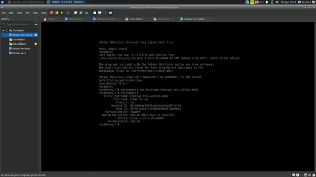 Merubah Hostname Linux Debian смотреть онлайн