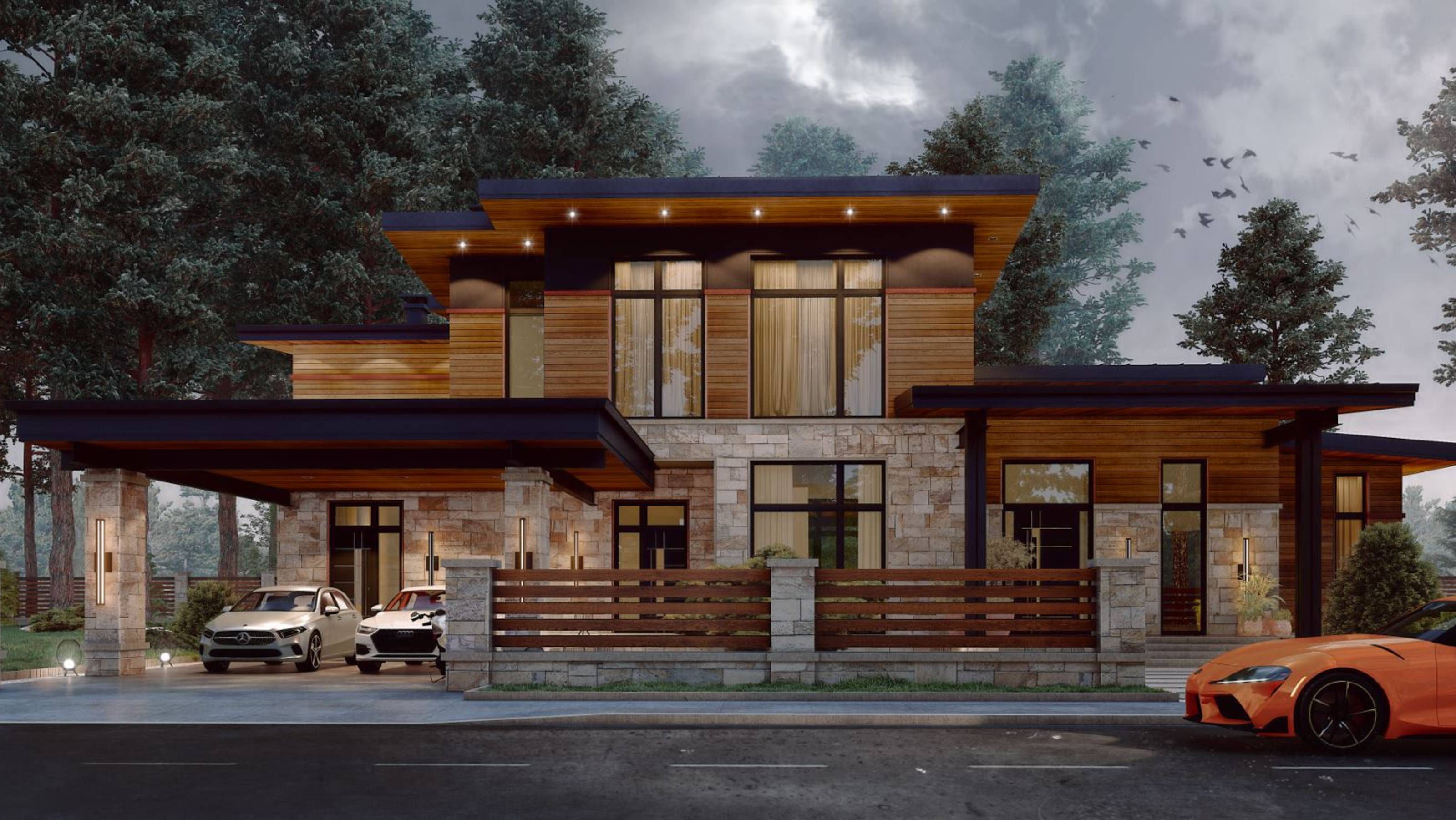 Проект загородного дома в стиле 