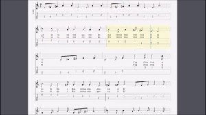 «C'è La Luna Mezzo Mare» - Easy Guitar Tab with Lyrics