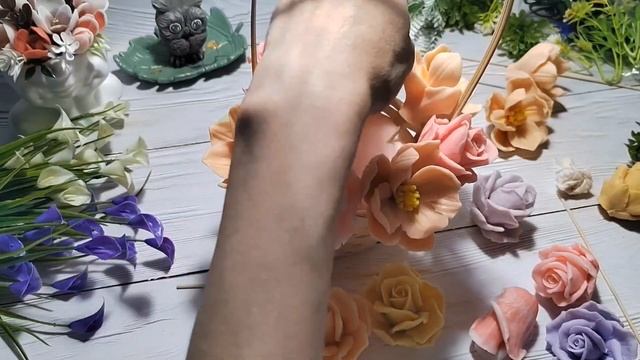 Мыловарение.Букет из роз и магнолии. смотреть онлайн