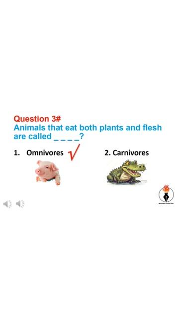 Quiz_Types of Animals | Eating behaviour #shorts #herbivores #carnivore #omnivore #educationalvideo смотреть онлайн