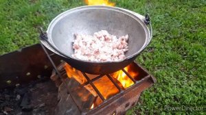 Казацкий кулеш в казане на костре по старинному рецепту|Русская деревенская кухня|
