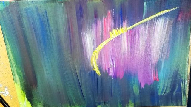 How to: Aurora Abstract Painting Toots Teens Acrylic Painting For Beginners, Northern Lights смотреть онлайн