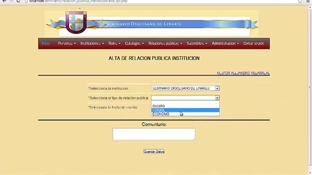 Sistema Web de Bienhechores del Seminario Diocesano de Linares (Néstor y Blanca) смотреть онлайн