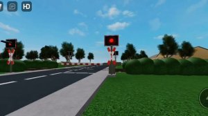 Немецкий железнодорожный переезд