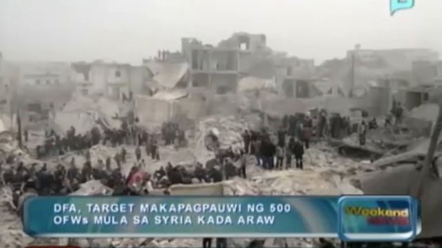 Weekend News: DFA, target makapagpauwi ng 500 OFWs mula sa Syria kada araw смотреть онлайн