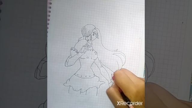 otro dibujo elizabeth Liones de nanatsu no taizai un dibujo más para mi lista. смотреть онлайн