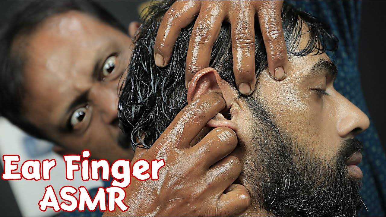 Ear Finger Massage By Big Eyes Barber ｜ Heavy Oil Head And Ear Massage With Satisfying 3d ASMR Sound смотреть онлайн